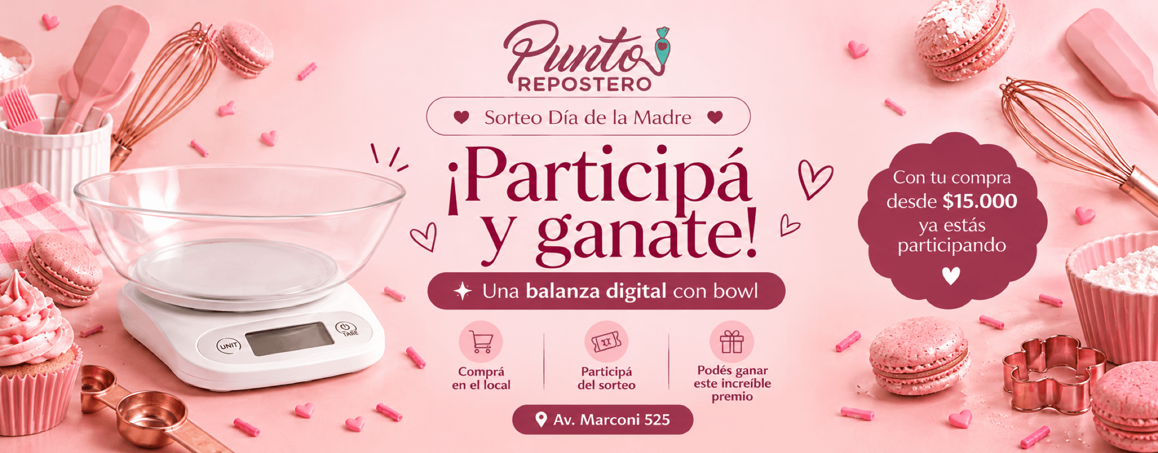 Sorteo por el Día de la Madre: comprando en el local desde $15.000 participás por una balanza digital con bowl