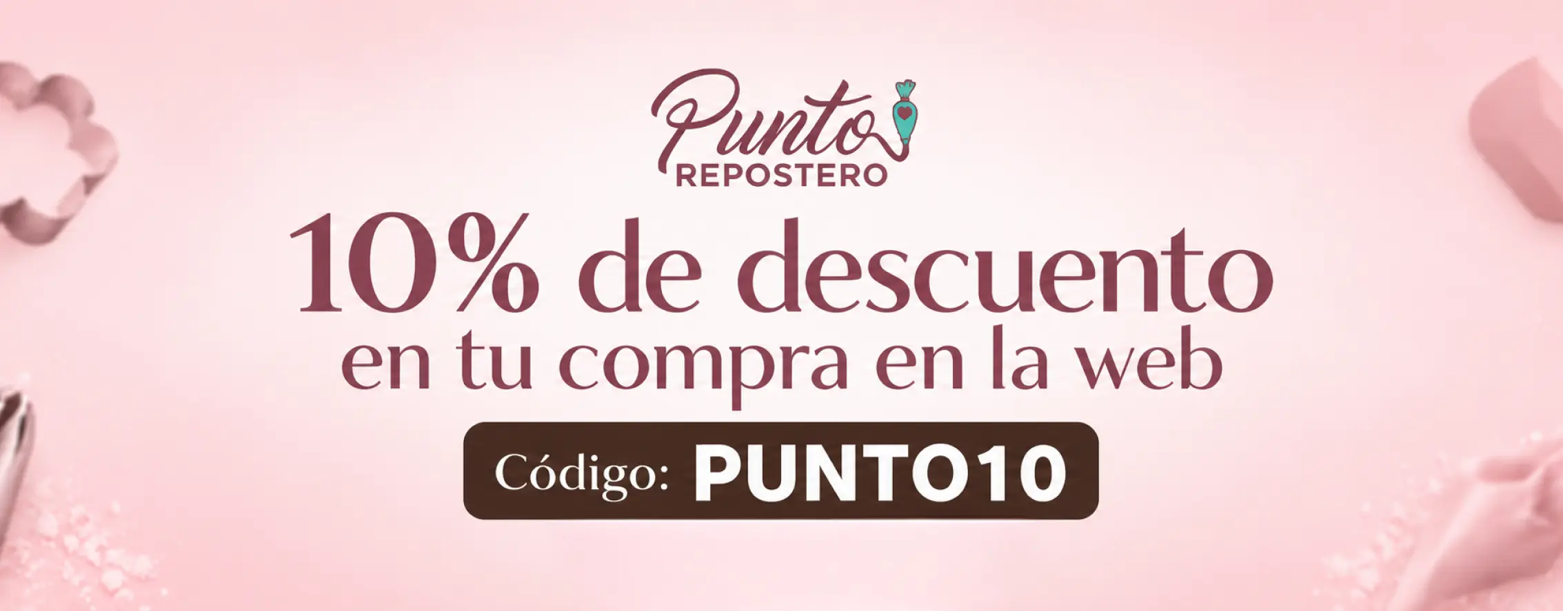 10% de descuento en tu compra en la web con el código PUNTO10